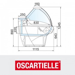 Βιτρίνα αλλαντικών-τυριών MARTE 9.68.02.10
