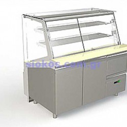 Bain marie κόριαν με επένδυση & 2 ράφια 